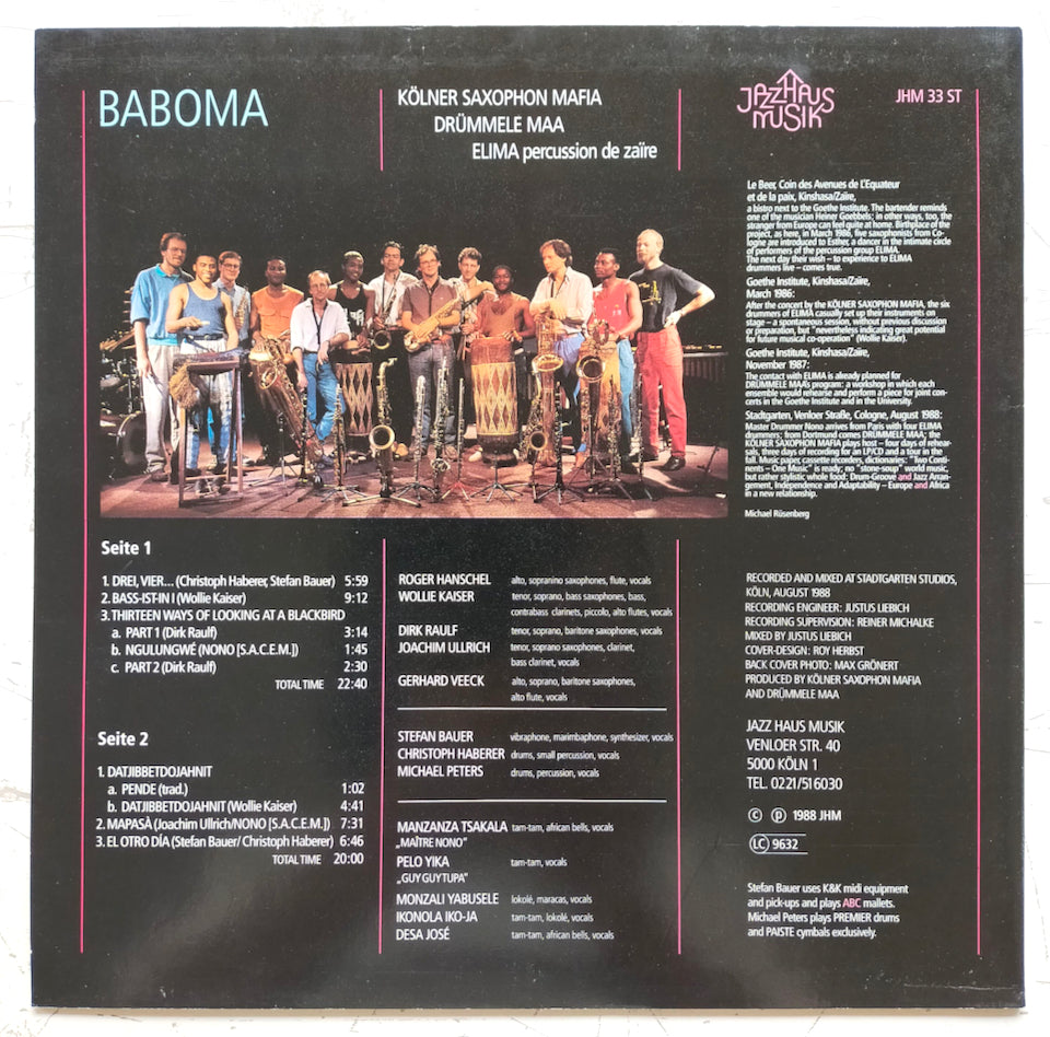 Kölner Saxophon Mafia, Drümmele Maa, Elima – Baboma (LP)