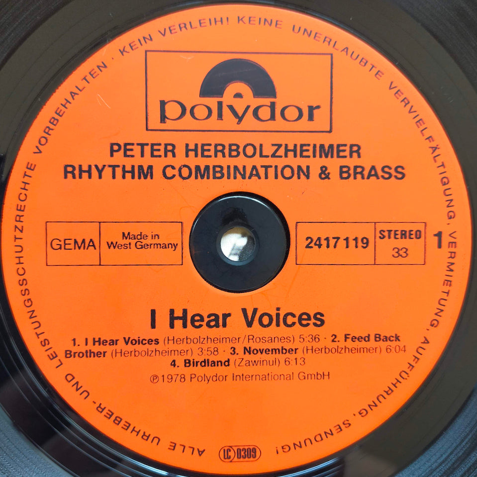 Peter Herbolzheimer Rhythm Combination & Brass – I Hear Voices (LP)