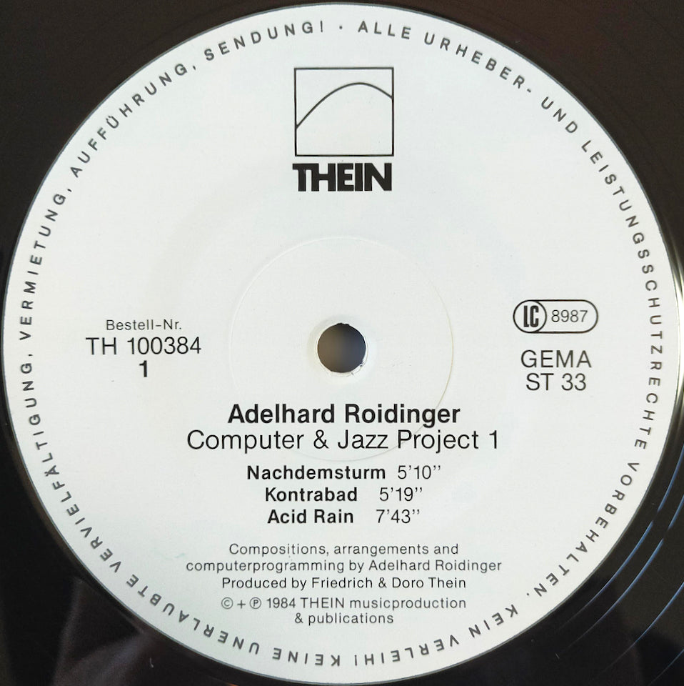 Adelhard Roidinger – Computer & Jazz Project I (LP)