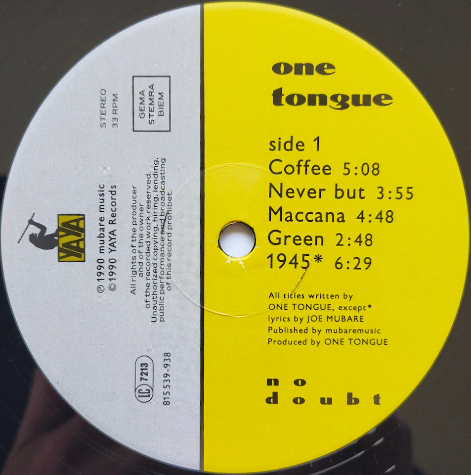 One Tongue – No Doubt (LP)