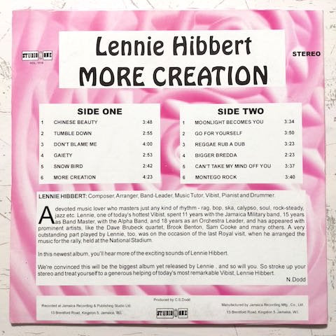 Lennie Hibbert - More Creation (LP)