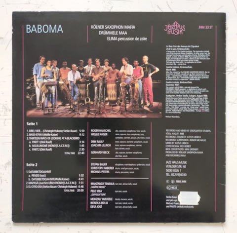 Kolner Saxophon Mafia, Drummele Maa, Elima - Baboma (LP)