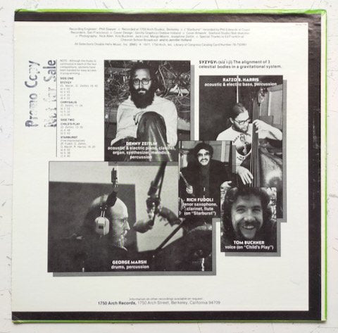 Denny Zeitlin, George Marsh, Ratzo B. Harris - Syzygy (LP)