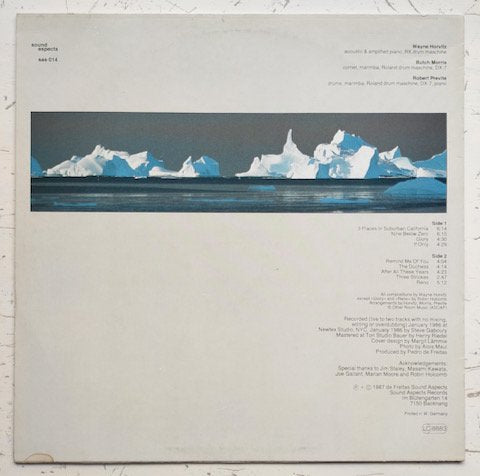 Wayne Horvitz - Butch Morris - Robert Previte - Nine Below Zero (LP)