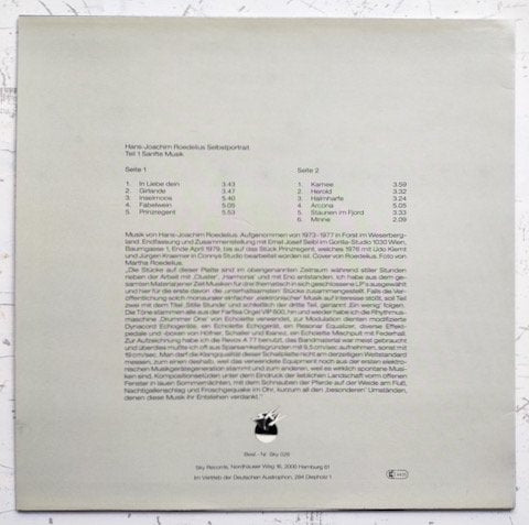 Roedelius - Selbstportrait (Teil 1 Sanfte Musik) (LP) OR