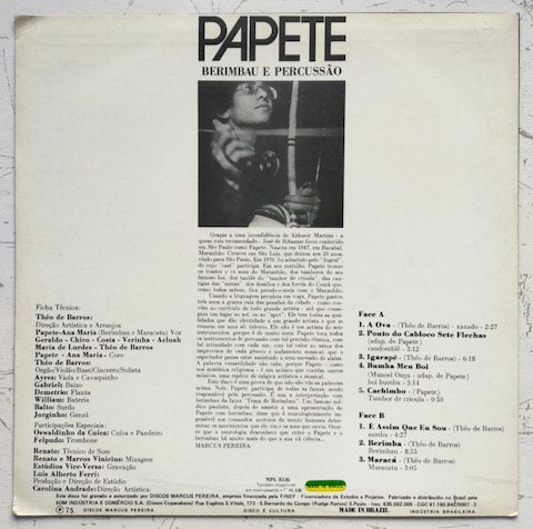 Papete - Berimbau E Percussao (LP) OR