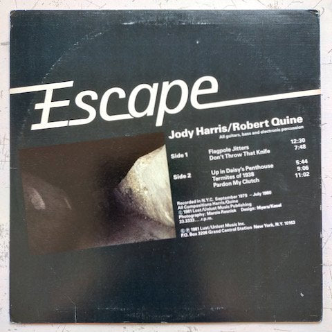 Jody Harris / Robert Quine - Escape (LP)