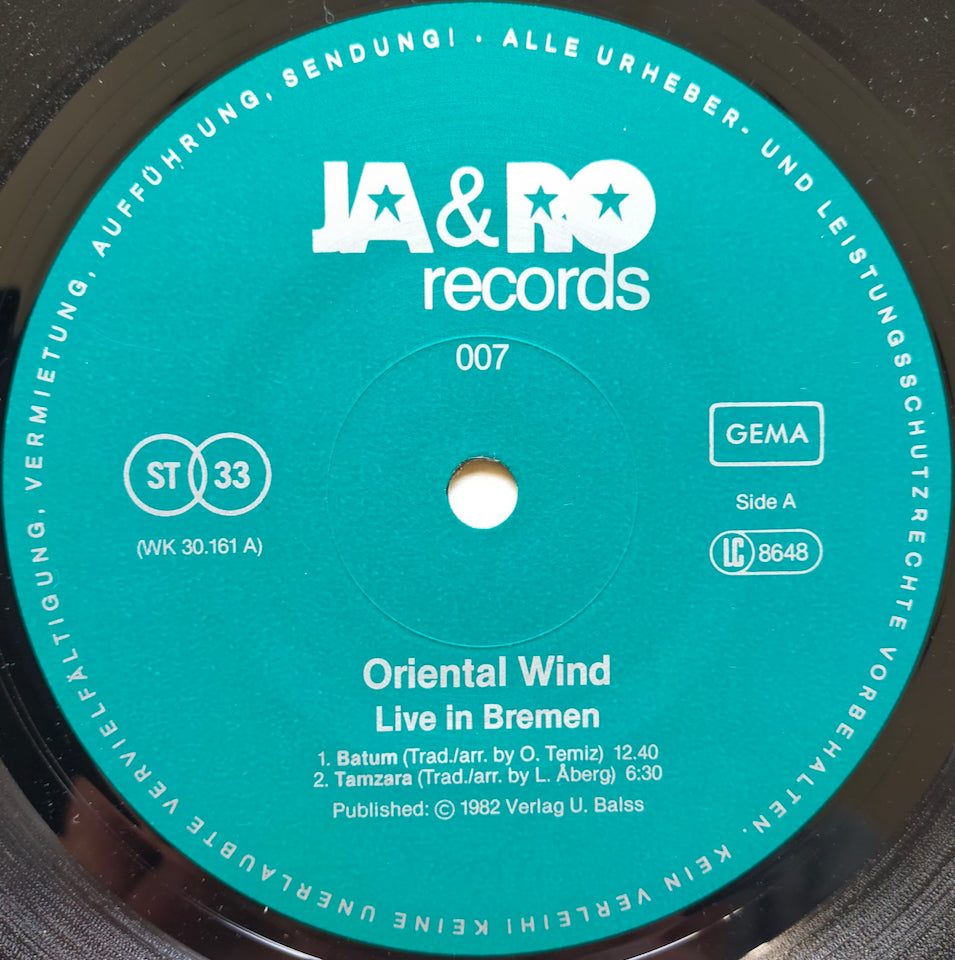 Oriental Wind - Live In Bremen (LP)