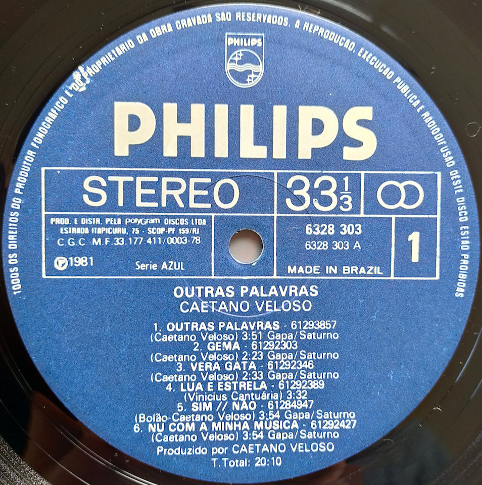 Caetano Veloso - Outras Palavras (LP)