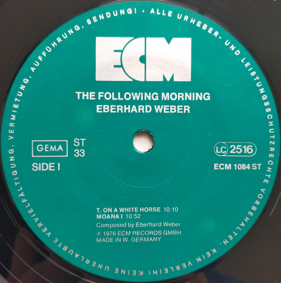 Eberhard Weber - The Following Morning (LP)