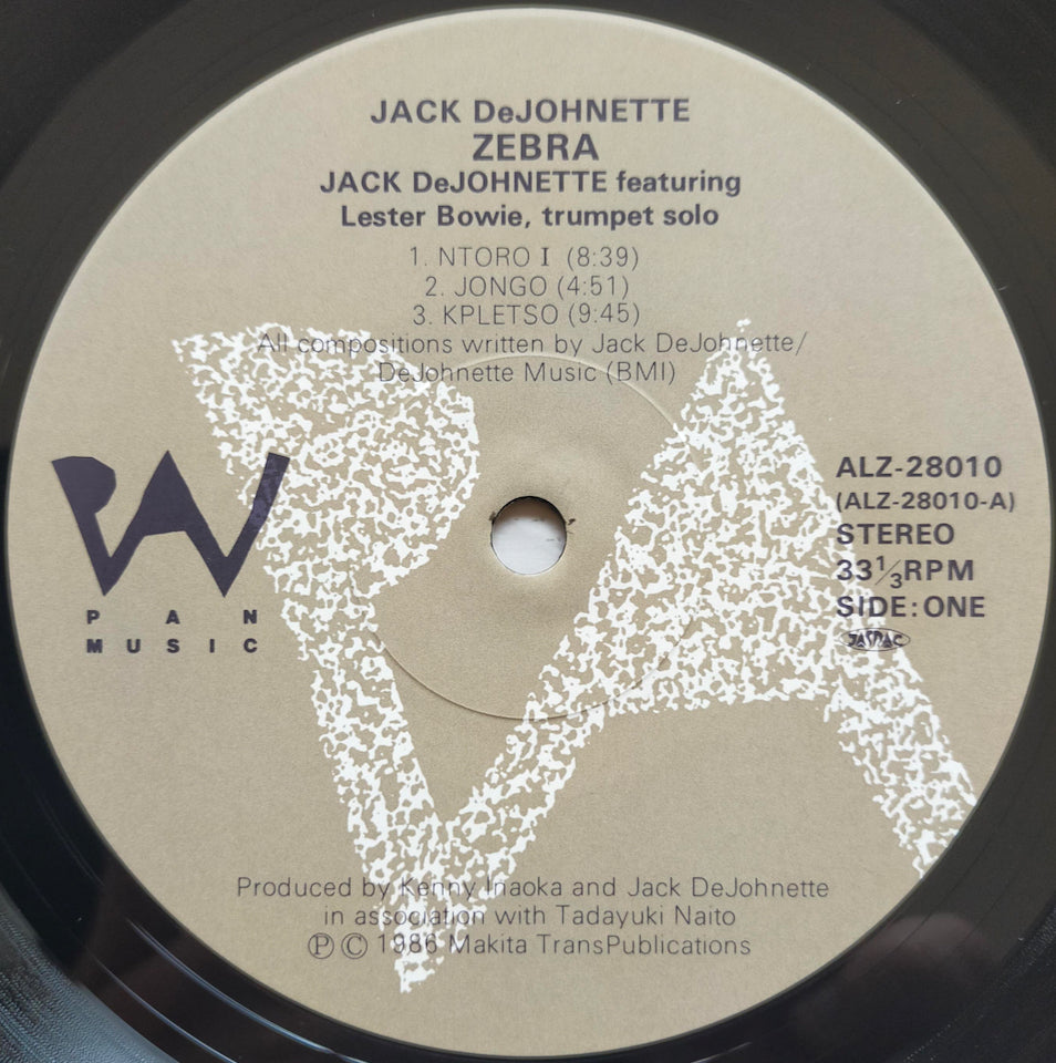 Jack DeJohnette Featuring Lester Bowie - Zebra (LP)