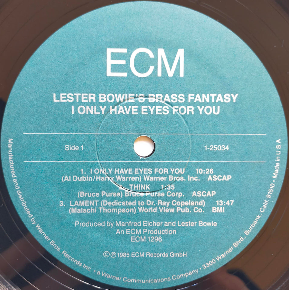 Lester Bowie's Brass Fantasy – I Only Have Eyes For You (LP)