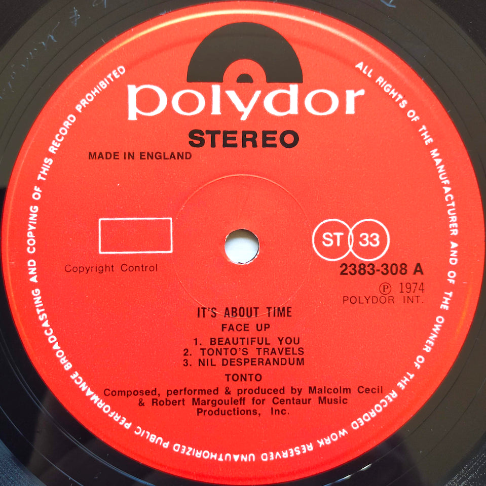 Tonto – It's About Time  (LP)