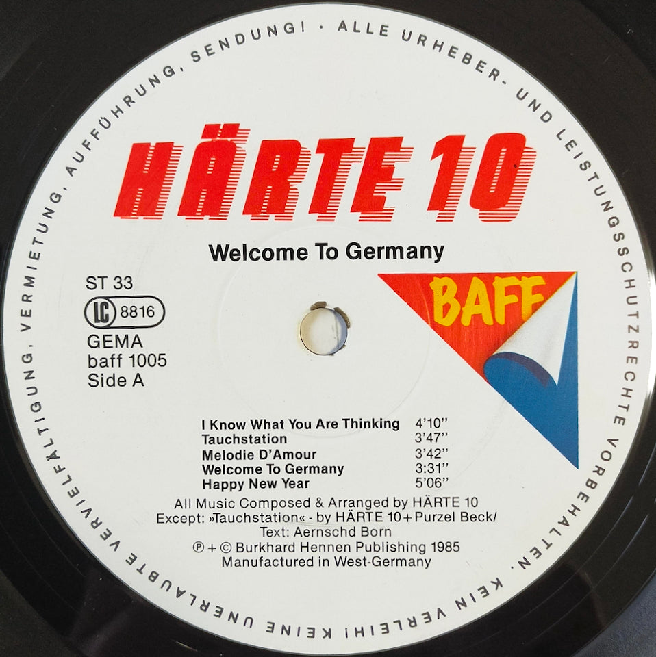 Härte 10 – Welcome To Germany (LP)