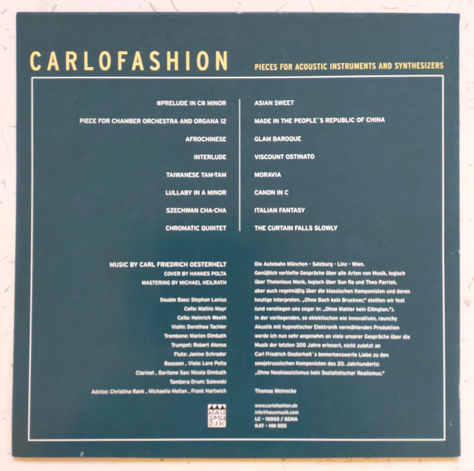 Carlo Fashion – Pieces For Acoustic Instruments And Synthesizers (LP)