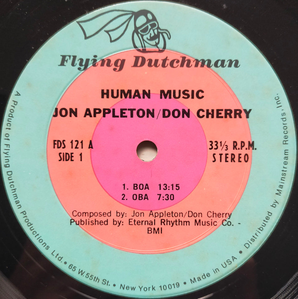 Jon Appleton & Don Cherry ‎– Human Music (LP)