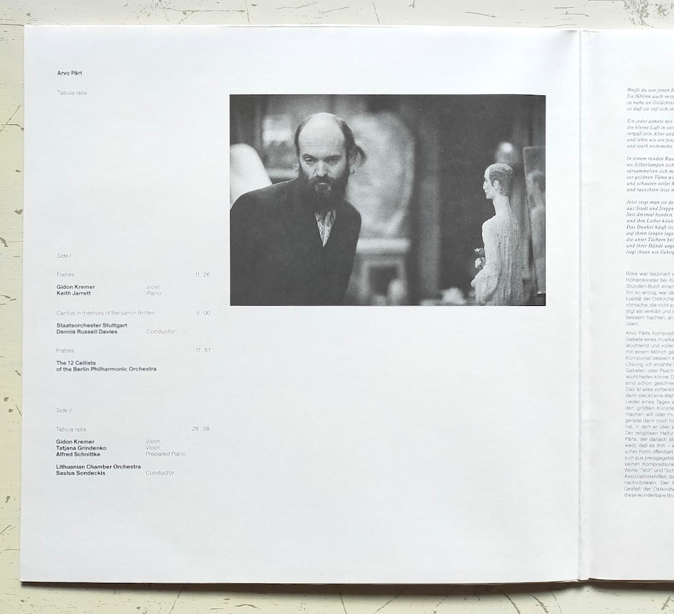 Arvo Pärt – Tabula Rasa (LP)