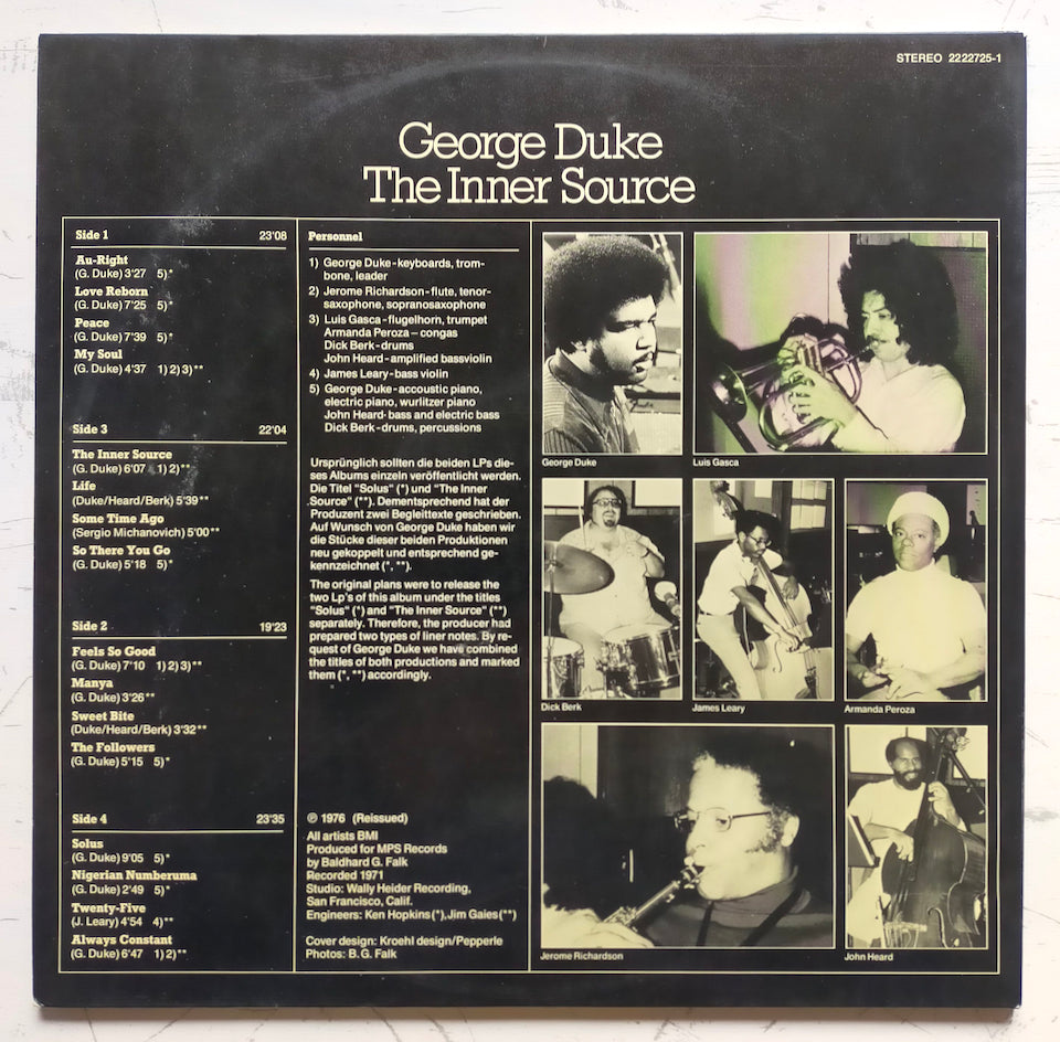 e Duke The Inner Source ドイツ盤　レコード George Duke – The Inner Source (LP) – Searchin' music store