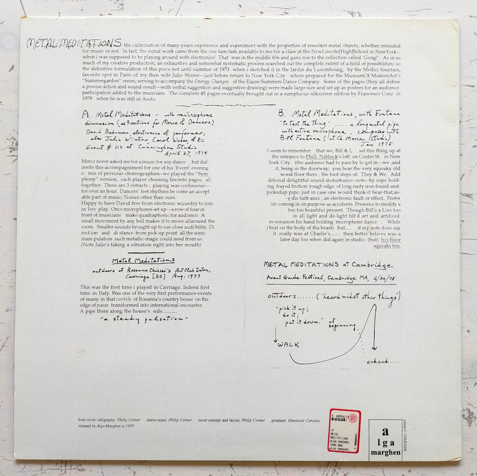 Philip Corner – Metal Meditations (LP)