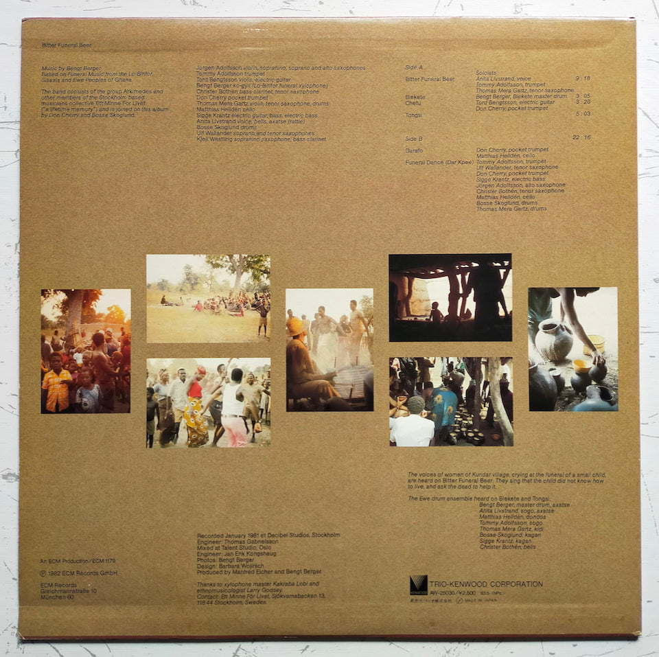 Bengt Berger + Don Cherry – Bitter Funeral Beer (LP)