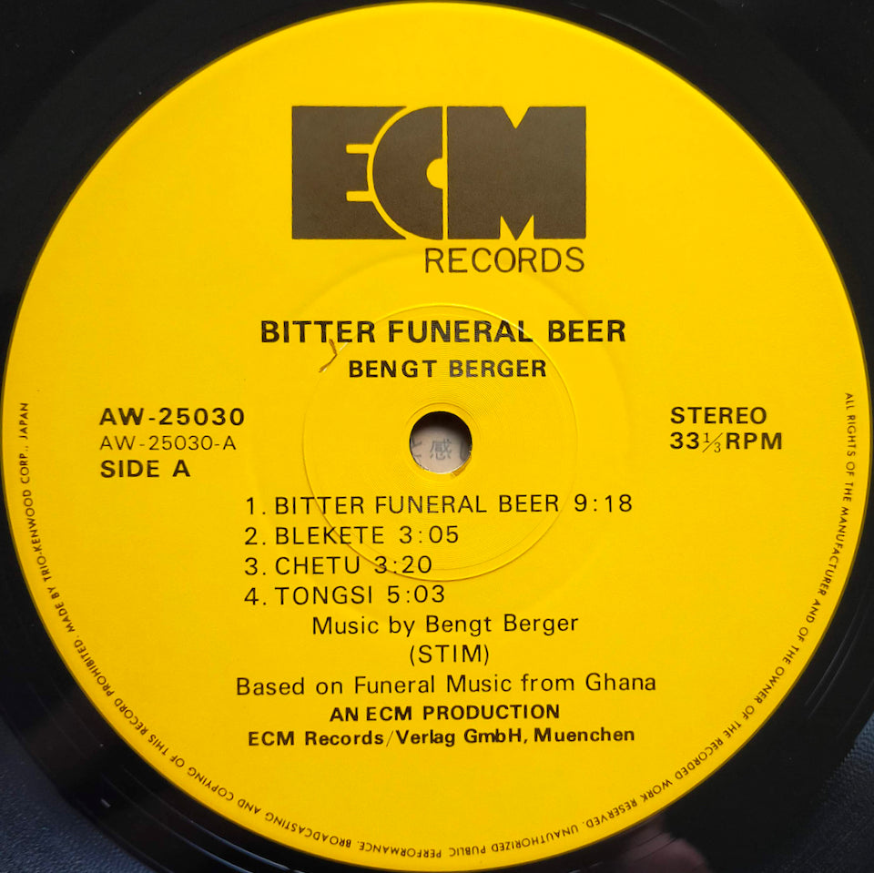 Bengt Berger + Don Cherry – Bitter Funeral Beer (LP)