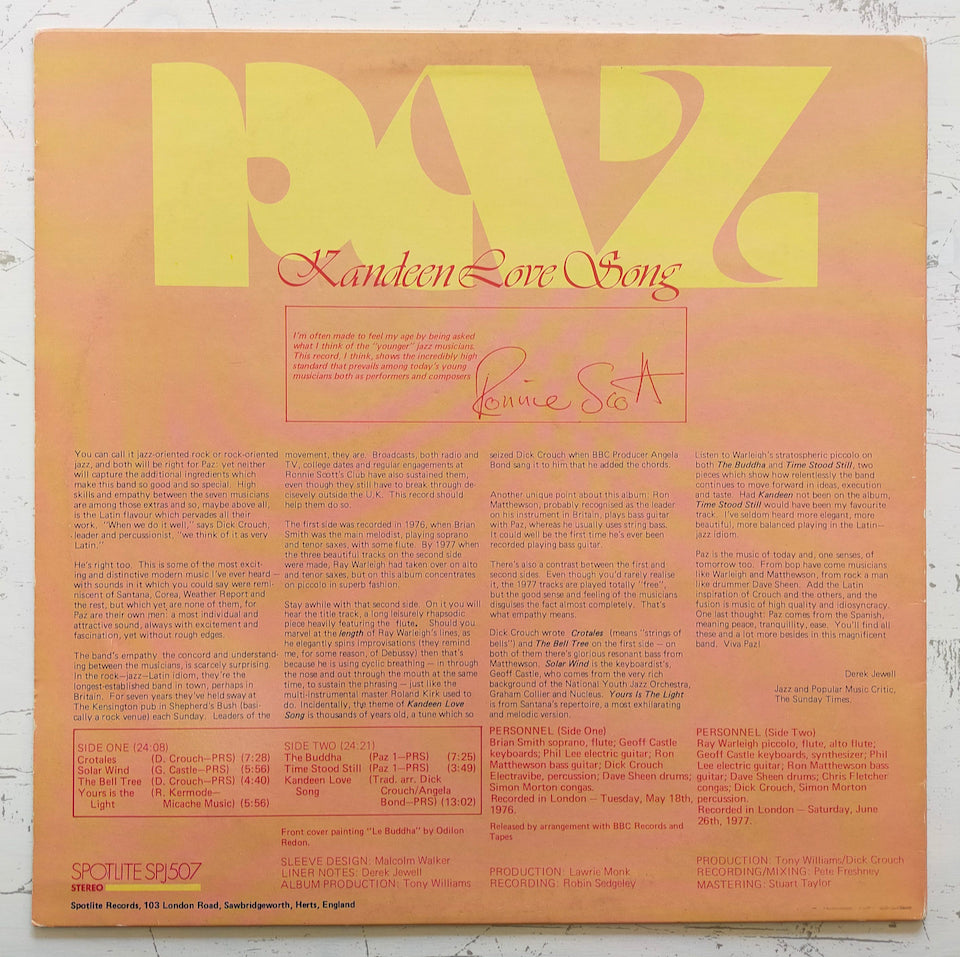 Paz - Kandeen Love Song (LP)