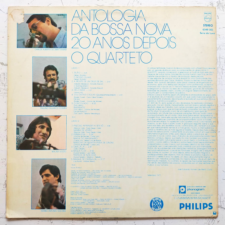 O Quarteto ‎– Antologia Da Bossa Nova 20 Anos Depois (LP)