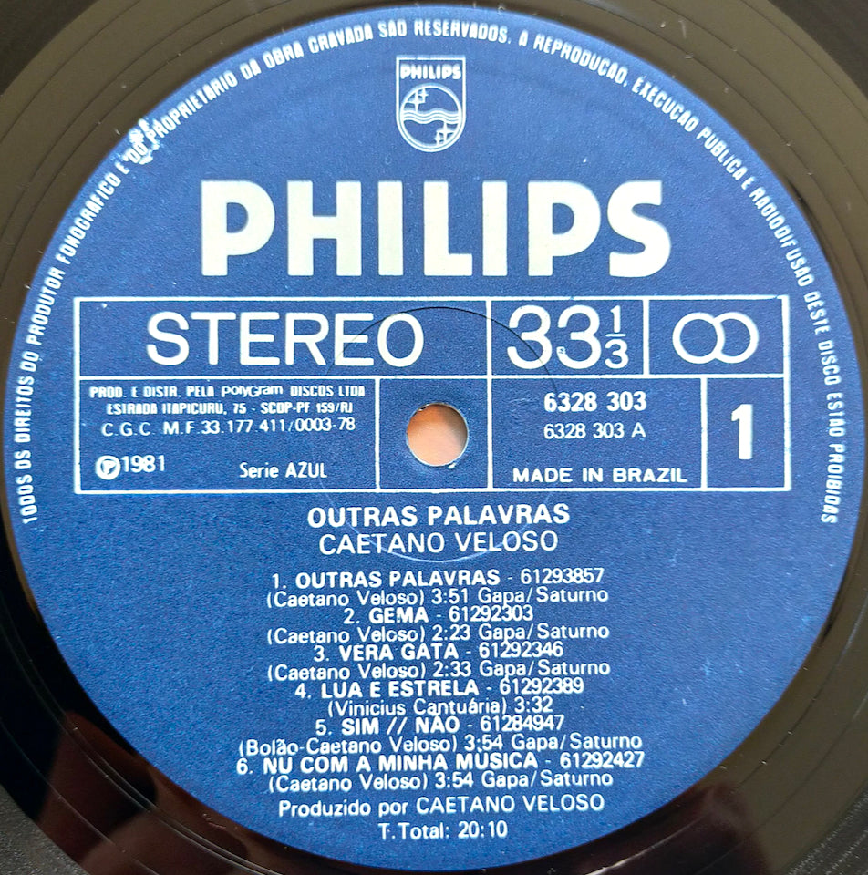 Caetano Veloso - Outras Palavras (LP)