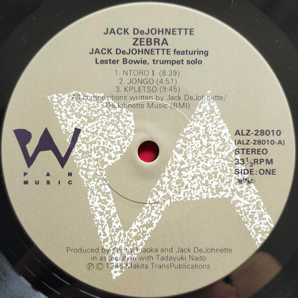Jack DeJohnette Featuring Lester Bowie - Zebra (LP)