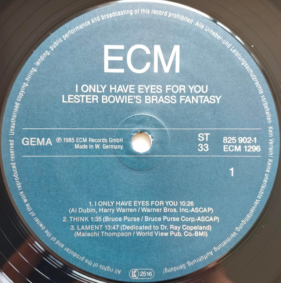 Lester Bowie's Brass Fantasy – I Only Have Eyes For You (LP)