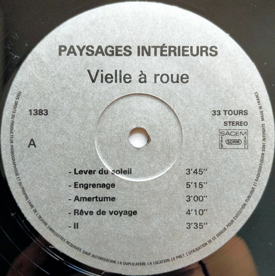 Rémy Couvez – Paysages Intérieurs (Vielle à Roue) (LP)
