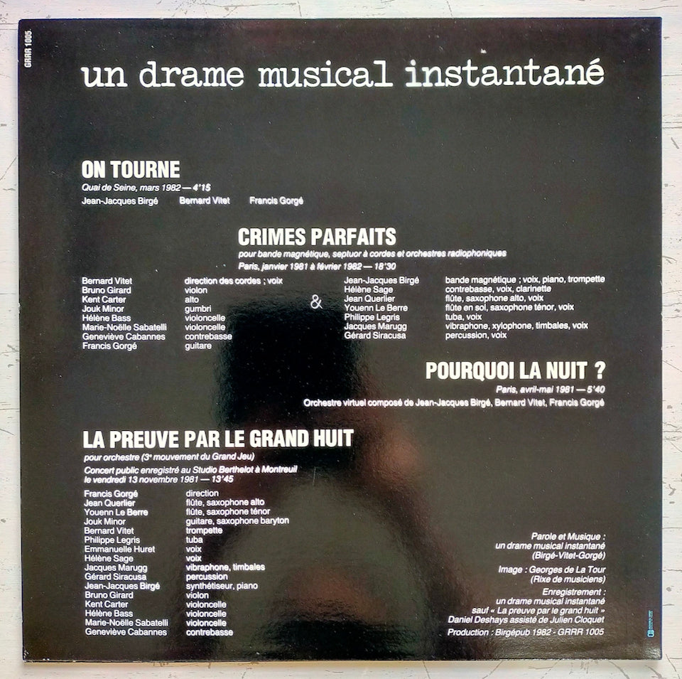 Un Drame Musical Instantané – À Travail Égal Salaire Égal (LP)