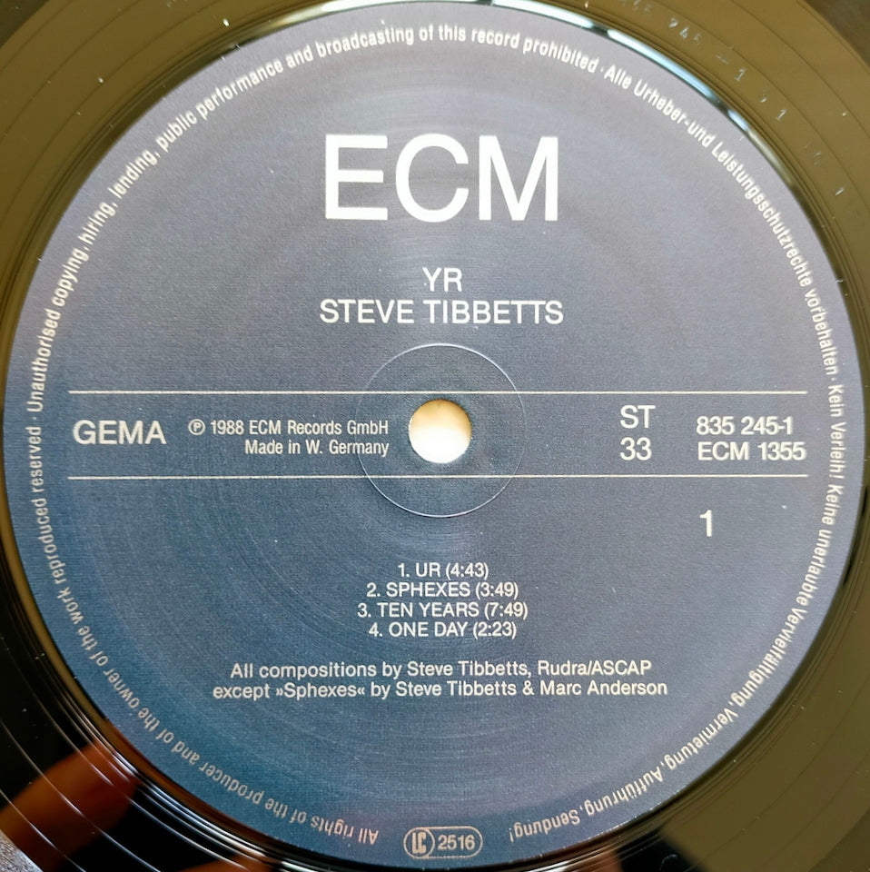 Steve Tibbetts – Yr (LP)